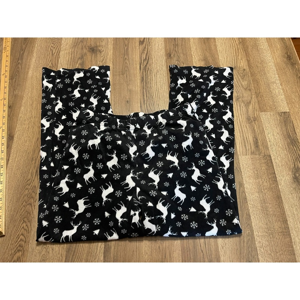 Canyon Creek Pants, Women's Size XL, Black White, Deer, Snow, Pj Pants